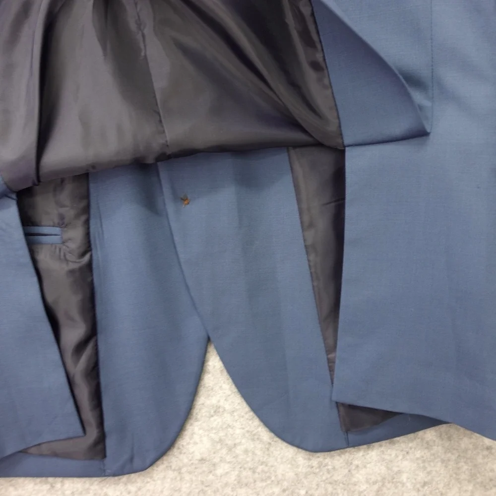 J CREW Thompson Sport Coat Men 36R Blue Office Prep Wool Stretch Jacket Tailored